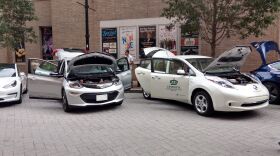 The City of Charlotte is expanding its electric vehicle fleet to meet climate goals. These EVs were on display at a 2019 show uptown.