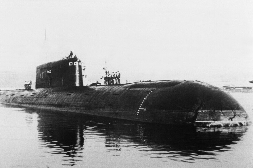 An undated picture taken in St. Petersburg of the"Komsomolets" before it sank.