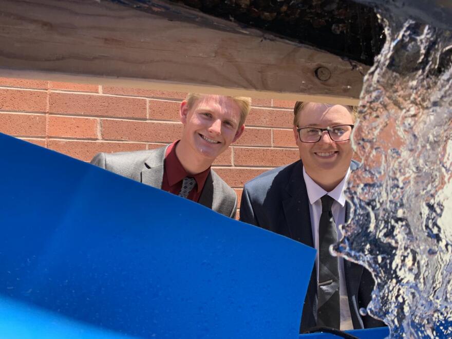Red Mountain High School students Kyle Kuehne and Zachery Scally