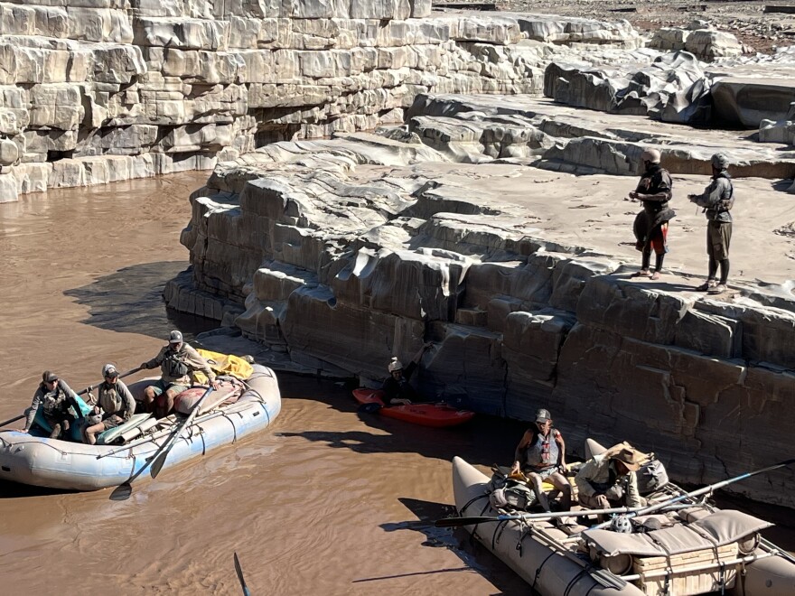 Ruffner's team rafting in Bolivia
