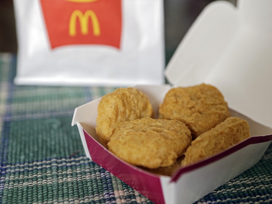 An order of McDonald's Chicken McNuggets in Olmsted Falls, Ohio. McDonald's says it plans to start using chicken raised without antibiotics important to human medicine.