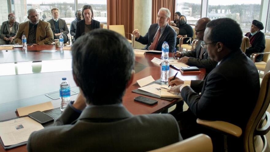 Van Hollen visited Morgan to hold the press conference as well as meet with school leadership to discuss the importance of the HBCU Rise Act and how it impacts the university’s funding potential from federal investors.