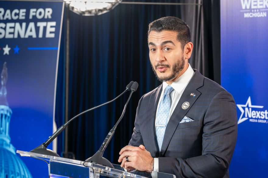 Democrat Abdul El-Sayed takes on Republican Mike Rogers in the race for Michigan's open U.S. Senate seat.