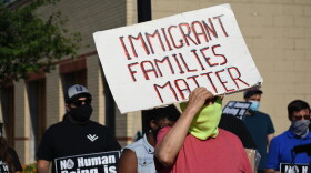 In this file photo, activists march at a South Bend rally in June 2020 after the U.S. Supreme Court blocked a Trump administration attempt to end the Deferred Action for Childhood Arrivals (DACA) program.