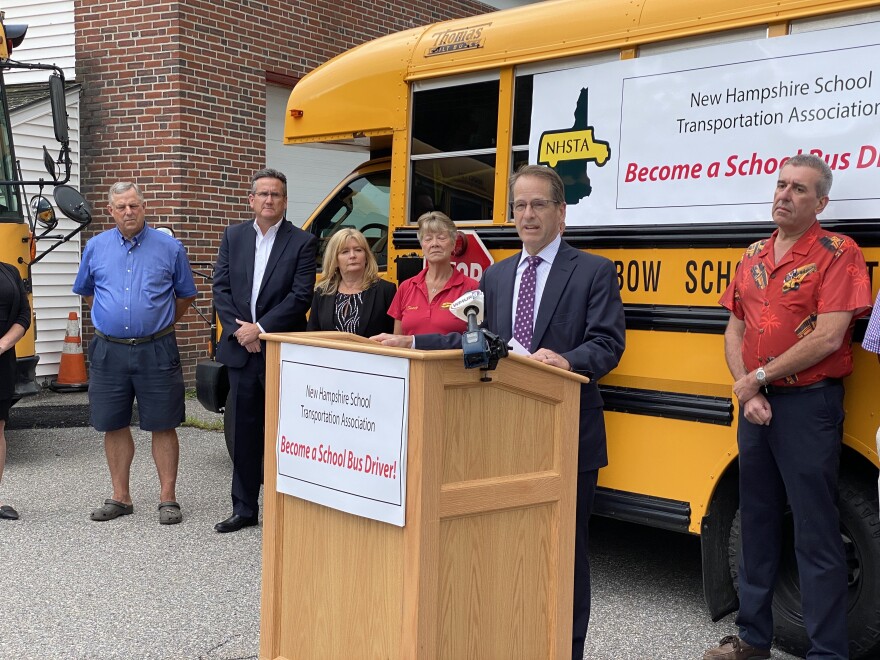 Education Commissioner Frank Edelblut urges people to apply for bus driver jobs to address the statewide bus driver shortage.