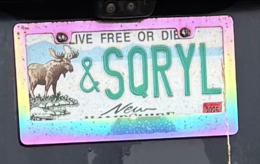 This vanity plate references the television series "The Adventures of Rocky and Bullwinkle and Friends."