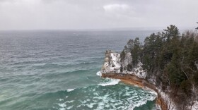 A view of Miners Castle from the upper overlook.