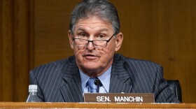 Committee Ranking Member Sen. Joe Manchin, D-WVa., speaks during a hearing to examine the nomination of former Gov. Jennifer Granholm. (Jim Watson/Pool via AP)