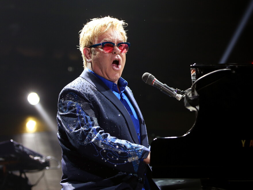 Elton John performs in 2013. Earlier that year, he put out his 31st studio album, <em>The Diving Board.</em>