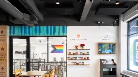 Cocoa Legato took over an old meal-prep kitchen off Greenwood Ave North that sat vacant for over a decade. A wall with windows separates the café and chocolate factory spaces.