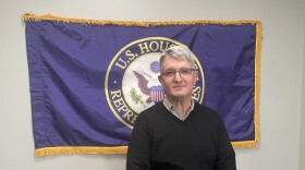 Rep. Brandon Williams (R-NY) stands in his Syracuse district office on January 17, 2023.