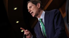 Sen. Ron Wyden (D-Ore.) answers questions on the recently released Republican tax overhaul plan on Sept. 27, 2017, in Washington, D.C. (Win McNamee/Getty Images)