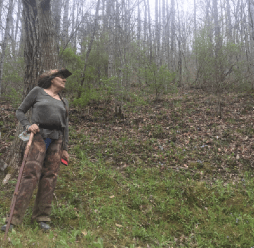 Elaine Tanner on her Letcher Co., KY, property.