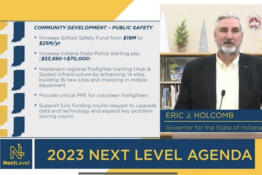 The pay increase proposal is part of Gov. Holcomb's 2023 Next Level Agenda.