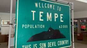 "Welcome to Tempe" sign at the Tempe History Museum.