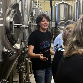 Rose Schweikhart in the heart of Bathhouse Brewery