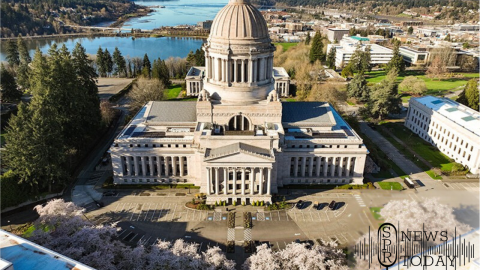Washington state capitol from above