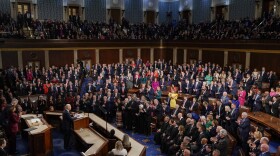 President Joe Biden delivers his State of the Union speech to a joint session of Congress, at the Capitol in Washington on Feb. 7, 2023.