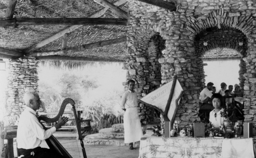  Santana Perez, who'd play his harp at the Japanese Tea Garden
