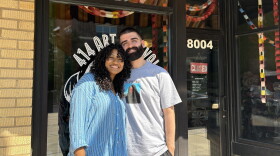 Julianna Jackson (pictured left) and Nate Carpenter (pictured right) own 414 Art Revival, a secondhand art supply store and community space in West Allis.