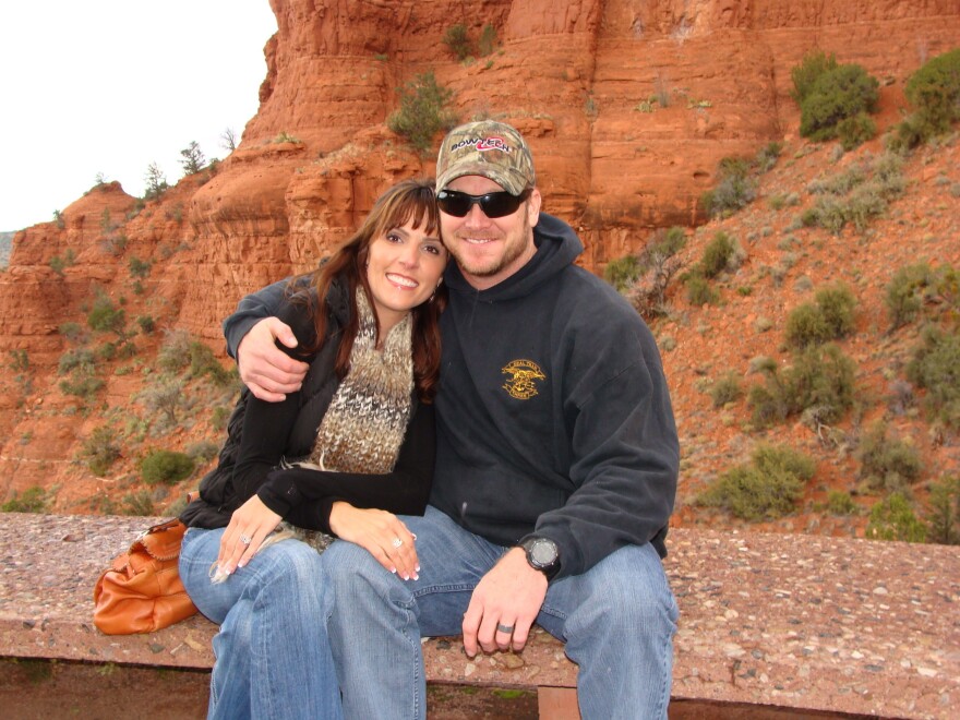 Author Chris Kyle and his wife, Taya, in Sedona, Ariz. Chris was killed in February 2013.