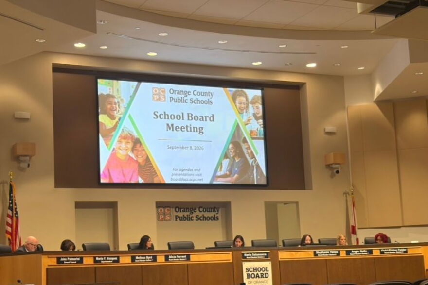 Orange County Public Schools board members meet Tuesday for the district’s final budget hearing, where the board approved a nearly $7.9 billion budget for the 2026-27 fiscal year.