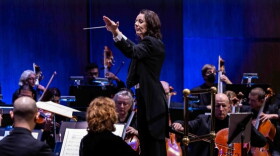 LexPhil music director Melisse Brunet leading the orchestra