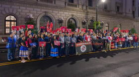Those in support of the Muscogee Nation's "Journey for Justice" traveled to Atlanta to honor the ancestors disturbed at the desecration site, stopping along the way at Hickory Ground in what is now Alabama.