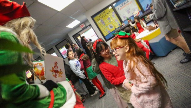 Principal Trish Valentin has been dressing up like an Elf on the Shelf for three years now because of the students' smiles.