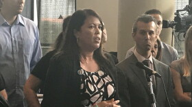 April Schentrup was among the parents of victims of the Parkland shooting who criticized the Broward public school district on Thursday. 