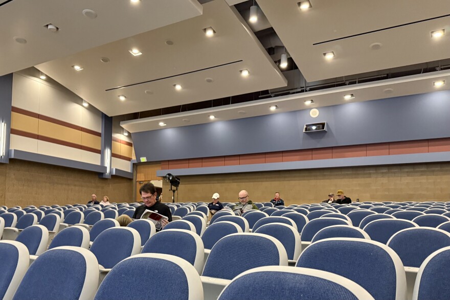 Attendance at the public hearing for Dakota Pacific Real Estate's proposed "preliminary municipality" peaked at about one dozen residents.