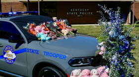 Trooper Phillips' cruiser is parked in front of the Post 3 in Bowling Green where the three-year KSP veteran was assigned.