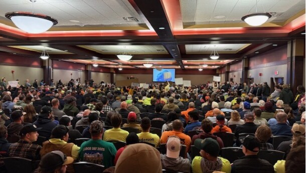 A crowd jammed into the Sangamon County Board meeting Monday night.