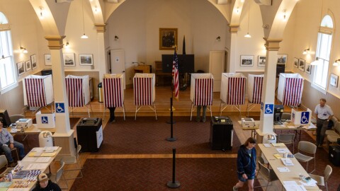 Nome's 2026 primary election polling location at Old St. Joe's Church on Aug. 18, 2026.