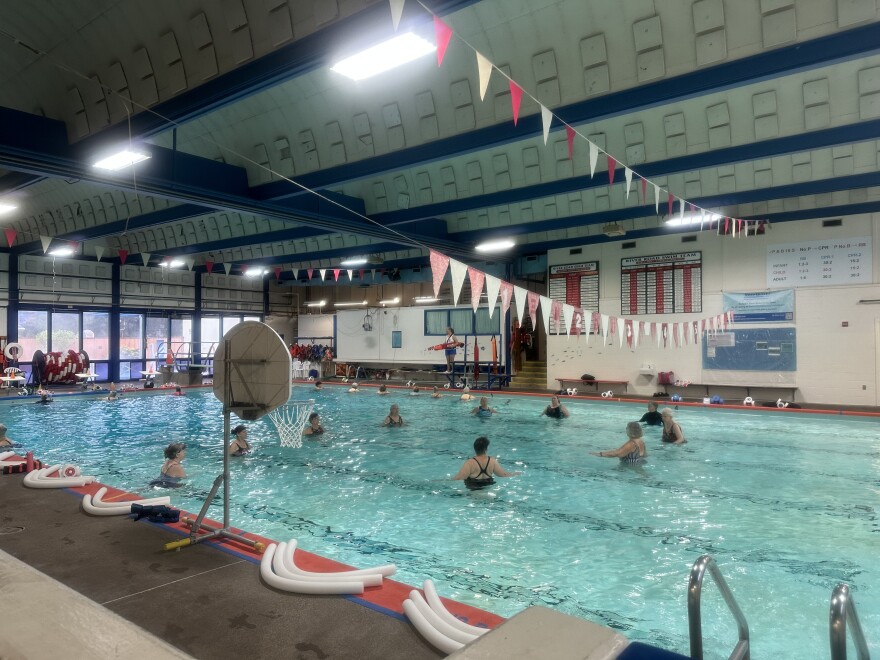 Indoor swimming pool.