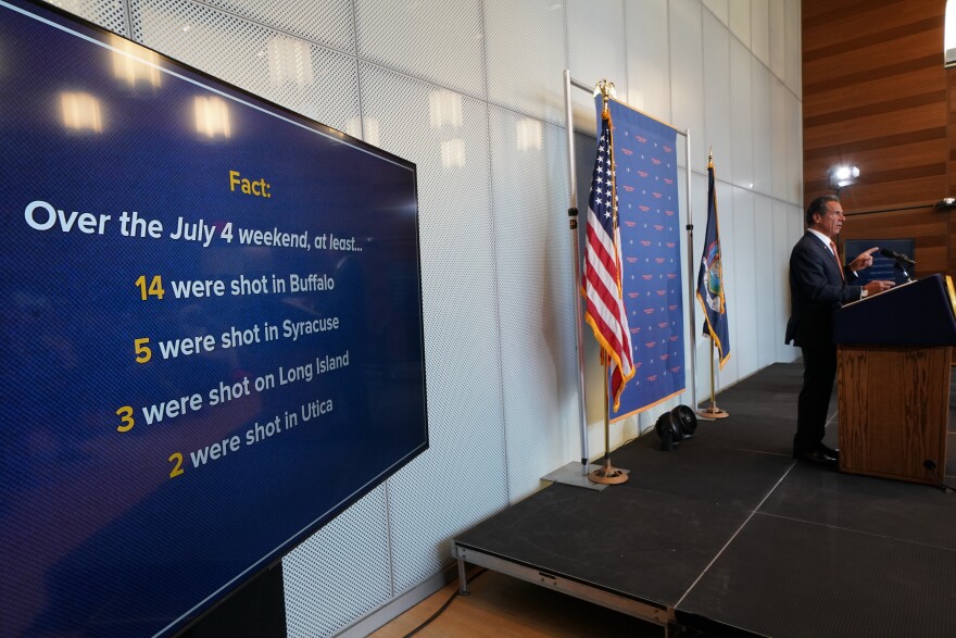 N.Y. Gov. Andrew Cuomo announces the declaration of a state of emergency for gun violence.