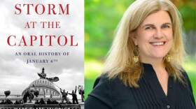 The cover of "Storm at the Capitol" and author Mary Clare Jalonick. (Courtesy of PublicAffairs and David Baratz)
