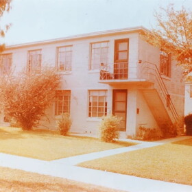 Historical image of the Alazán-Apache Courts in San Antonio.