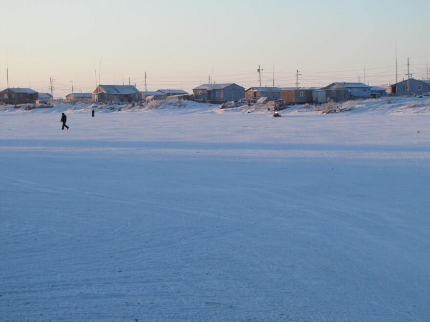 An undated photo of Selawik during winter