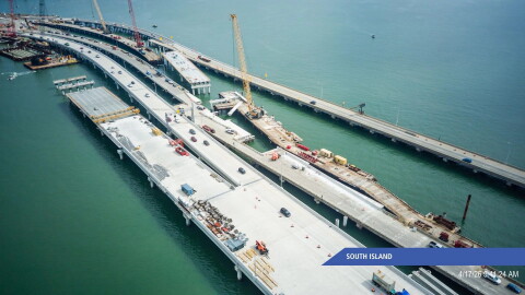 A progress image of the Hampton Roads Bridge Tunnel Expansion from April 2026.