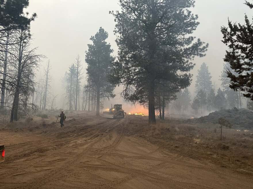 The Akawa Butte Fire, pictured on July 22, 2026.