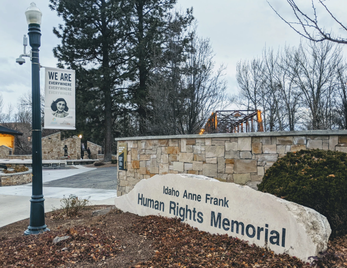 A picture of the Idaho Anne Frank Memorial.