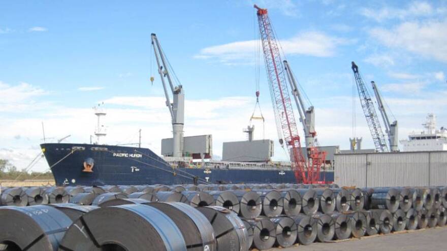 Indiana's three ports, including Burns Harbor pictured here, handled a combined 11.3 million tons of cargo in 2016.