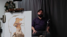 Alison Schuchs paints a portrait of Derek Galvan (pictured) during a June 24 session at the Art Center of Corpus Christi. Schuchs is one of the featured artists in "Portraitures: Four Perspectives" at the Beeville Art Museum. The exhibit continues through July 18.