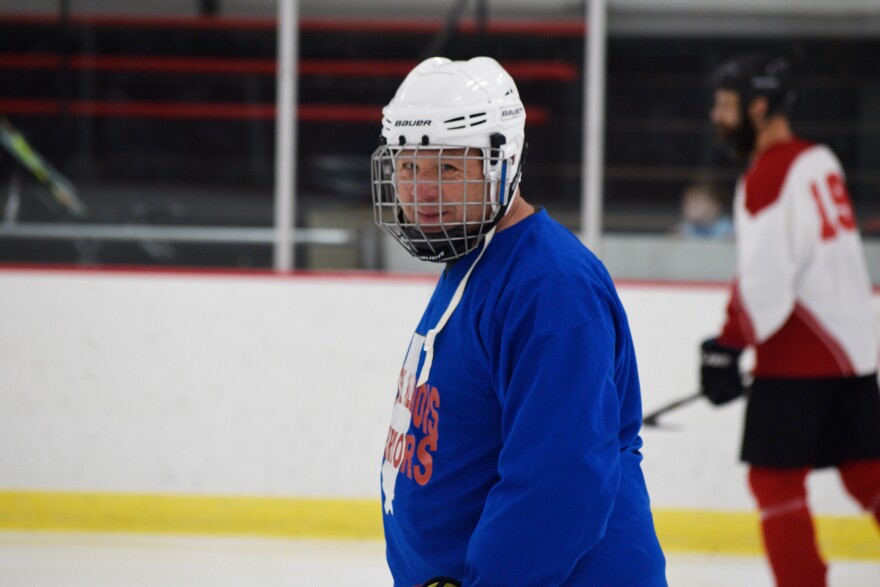 Jon Bonar spent 22 years in the Marines. The hockey team is the only veterans social group he’s in.