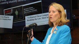 Attorney General Kris Mayes details Thursday the settlement she made with a company for charging high fees to help veterans improve their disability status and not even being accredited to do that by the Veterans Administration.