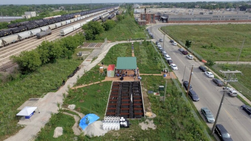 View of Green Tech Station looking north.