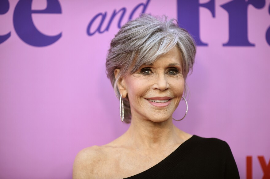 jane fonda pink dress WHO WORE WHAT?.....2017 Primetime Emmy Awards Red Carpet: Jane Fonda in Brandon Maxwell