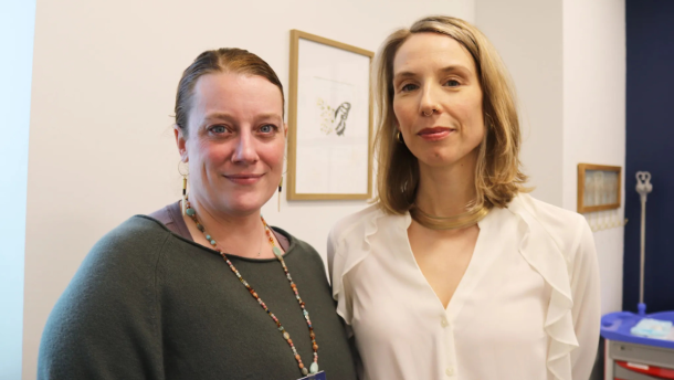 Shawn Brown (left) and Viktoria Koskenoja are physicians at Marquette Medical Urgent Care in Marquette, Michigan. When the local Planned Parenthood clinic shut down in the spring of 2025, Koskenoja held a community meeting to identify alternative options for providing in-person abortion services.