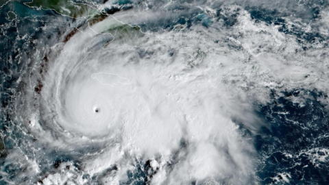 Satellite photo of Hurricane Melissa (2025).